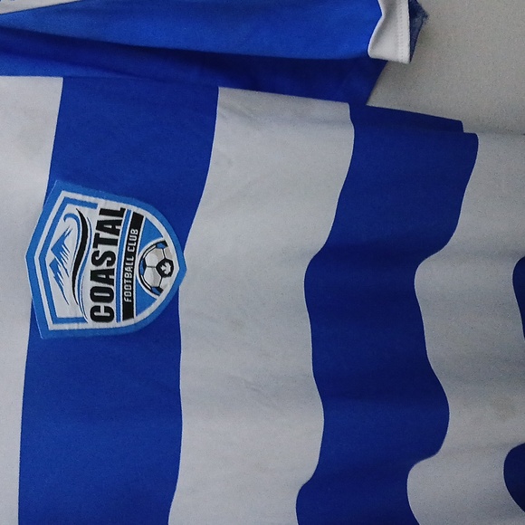 Men's Puma Drycell Costal Football Club Size M 👌 Color Blue White black Jersey - Picture 3 of 17